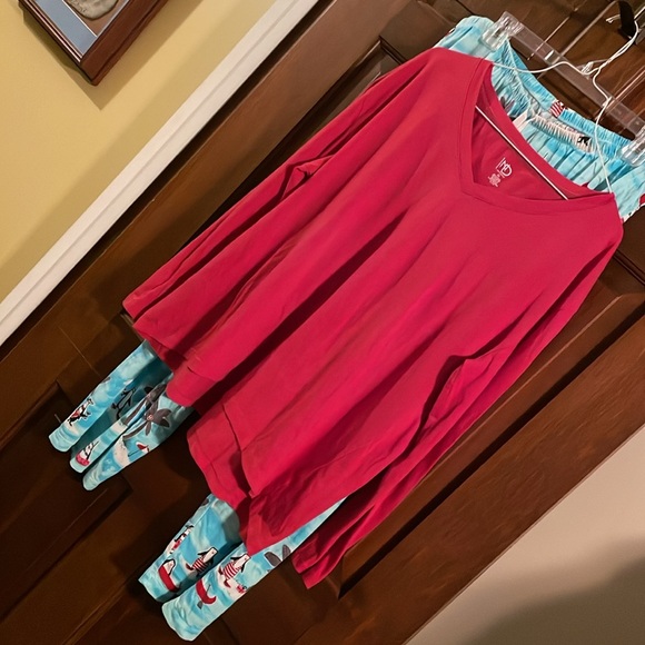 HUE womens Sleep Lounge Pajama pants w/ New Directions Intimates v-neck top NWOT - Picture 16 of 17